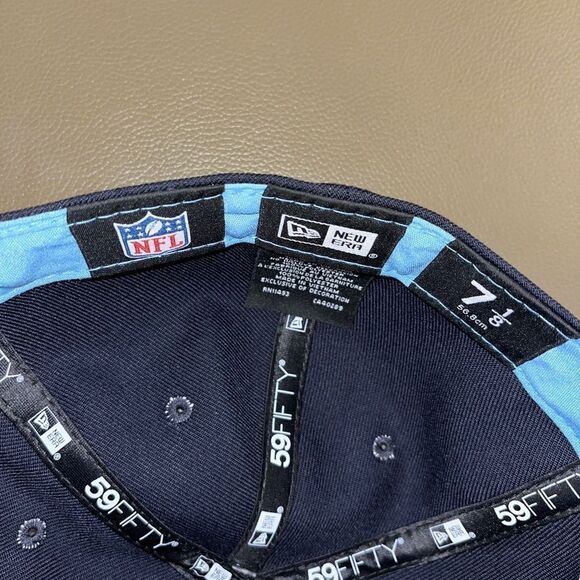 NEW ERA SEATTLE SEAHAWKS BLUE SUPERBOWL XLVIII 48 59FIFTY FITTED HAT CAP 7 1/8 - Picture 7 of 7